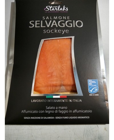 100 gr Sockeye Salmone selvaggio affumicato