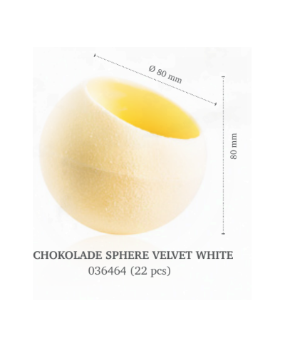 Sfera di cioccolato aperta 22 pezzi - 80 mm