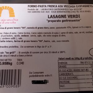 Lasagne verdi precotte con ragù e besciamella 1 kg