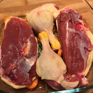 Cosce petto e ali - carne di Anatra porzionata