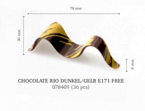 Onda di cioccolato con oro 36 pezzi